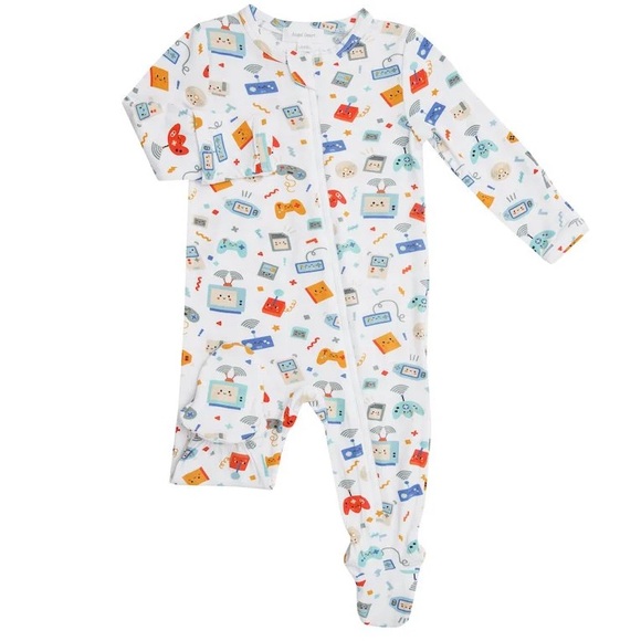 Angel Dear Other - 👾Angel Dear Vintage Arcade 3/6- 6/9 months two way zippered footie 👾